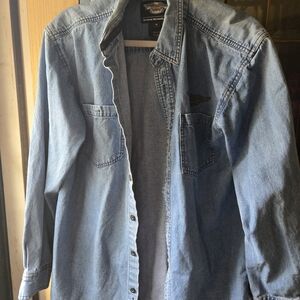 Vintage Denim Harley Davidson Shirt